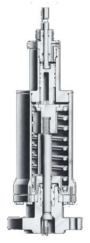 Cutaway of an API 6A hydraulic actuator